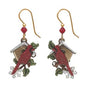 Christmas Cardinal and Branch Earring