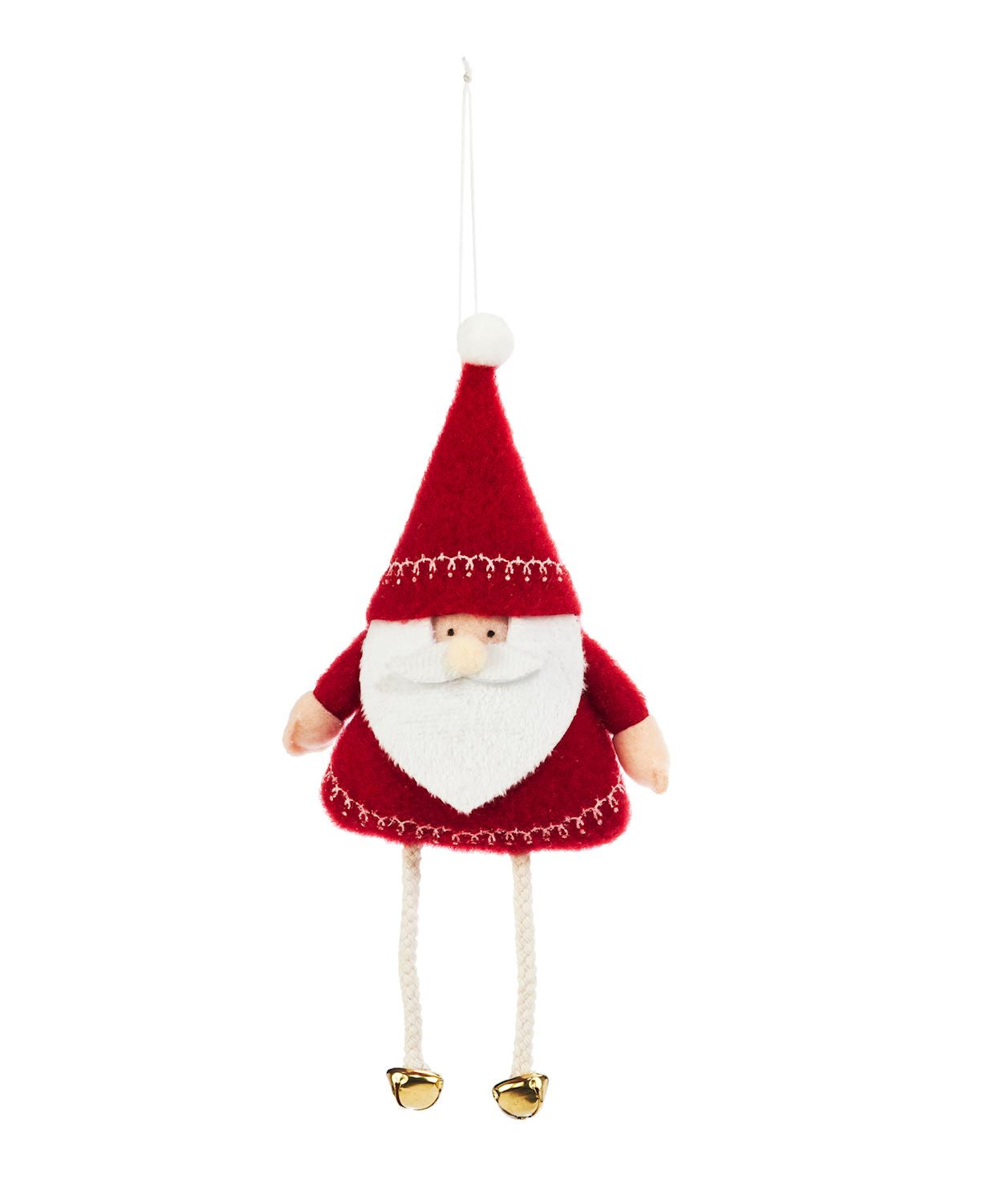 Felt Santa Ornament w/ Bells