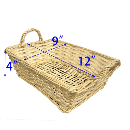 Woven Rectangular Basket Tray w/Ear 12"