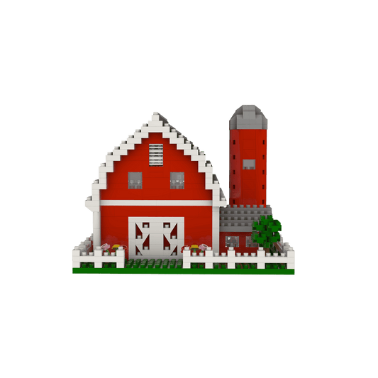 Mini Building Blocks - Barn with Fence