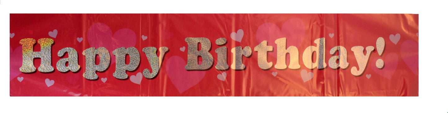 Giant Holographic Foil Birthday Banner -