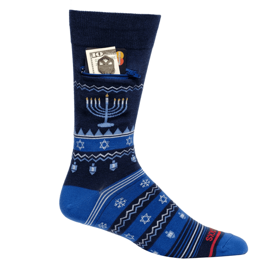 Pocket Socks -Hanukkah Sweater  - Womens