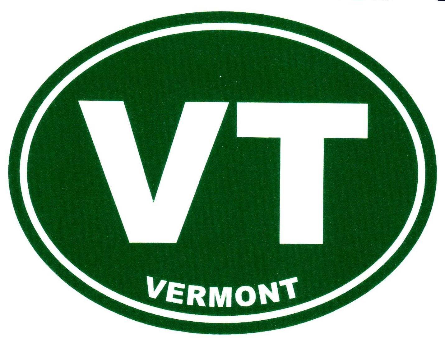 Vermont Green Euro Sticker