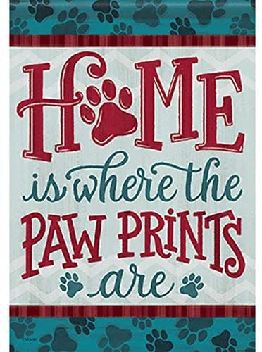 Home is Where the Paw Prints Are   Large Flag