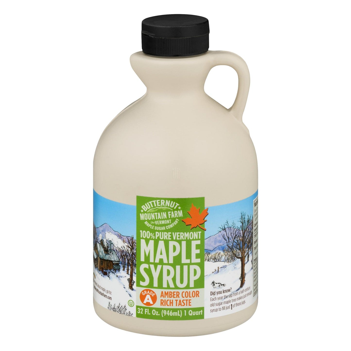 Vermont Maple Syrup - Plastic Jug - Medium Amber -