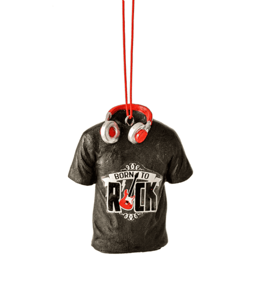 T-Shirt & Headphone Ornament - Born to Rock