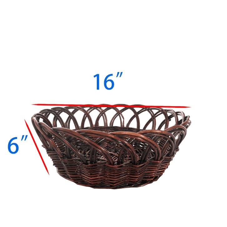 Open Weaving Round Wicker Basket