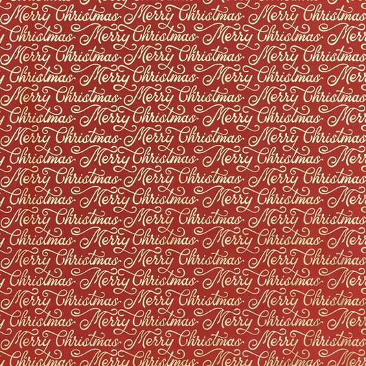 Merry Christmas Script Stone Wrapping Paper