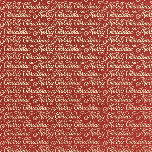 Merry Christmas Script Stone Wrapping Paper