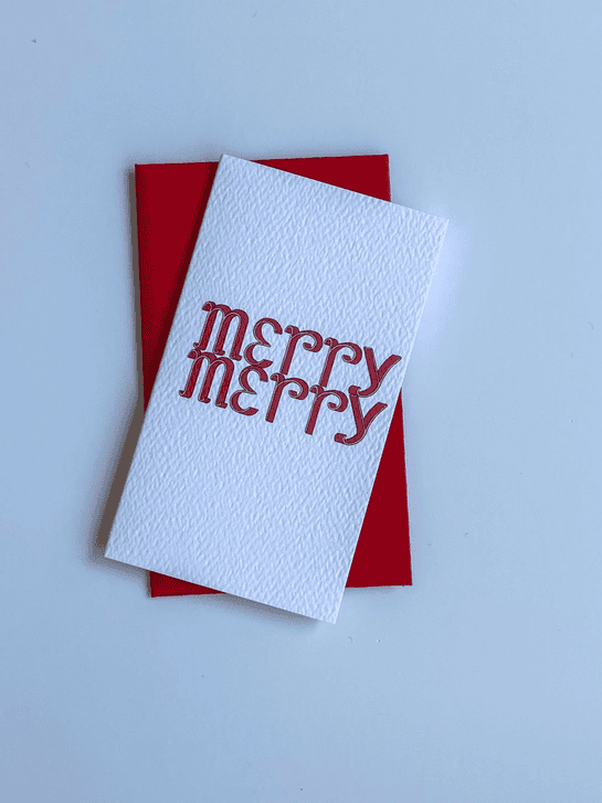 Holiday Mini Card - Merry Merry