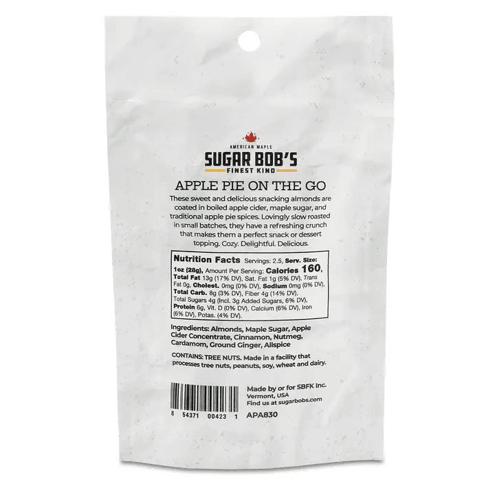 Apple Pie Maple Almonds - 2.5oz Resealable Pouch