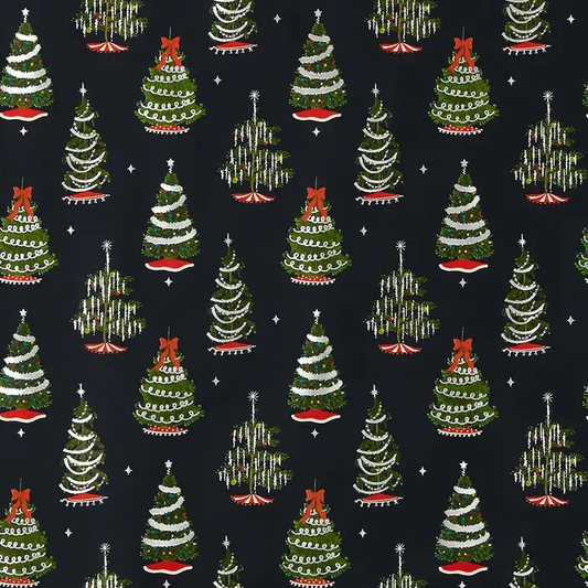 Tinsel Tree Christmas Stone Wrapping Paper