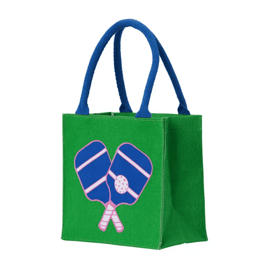 Pickleball Green Itsy Bitsy Reusable Gift Bag Tote