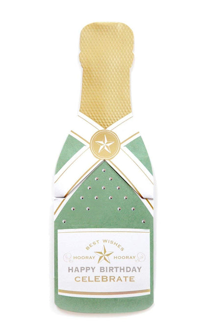 Happy Birthday Green Diamond Champagne Pop Cracker Card