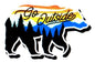 Get Outside Bear with Yellow Sky Sticker Small (2 Inch)