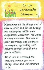 To An Incredible Woman - Wallet Card