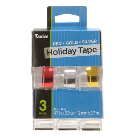 Darice Foil Holiday Tape 3 Pack