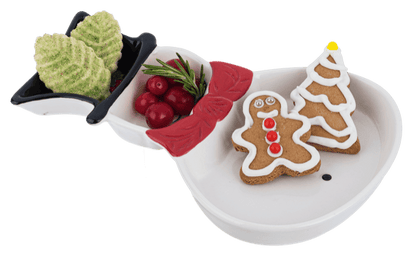 3 Section Snowman Platter