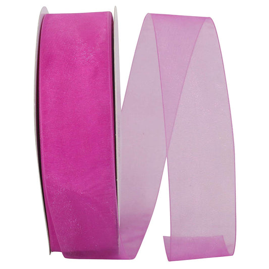 Luster Sheer Fuchsia Ribbon Per Yard