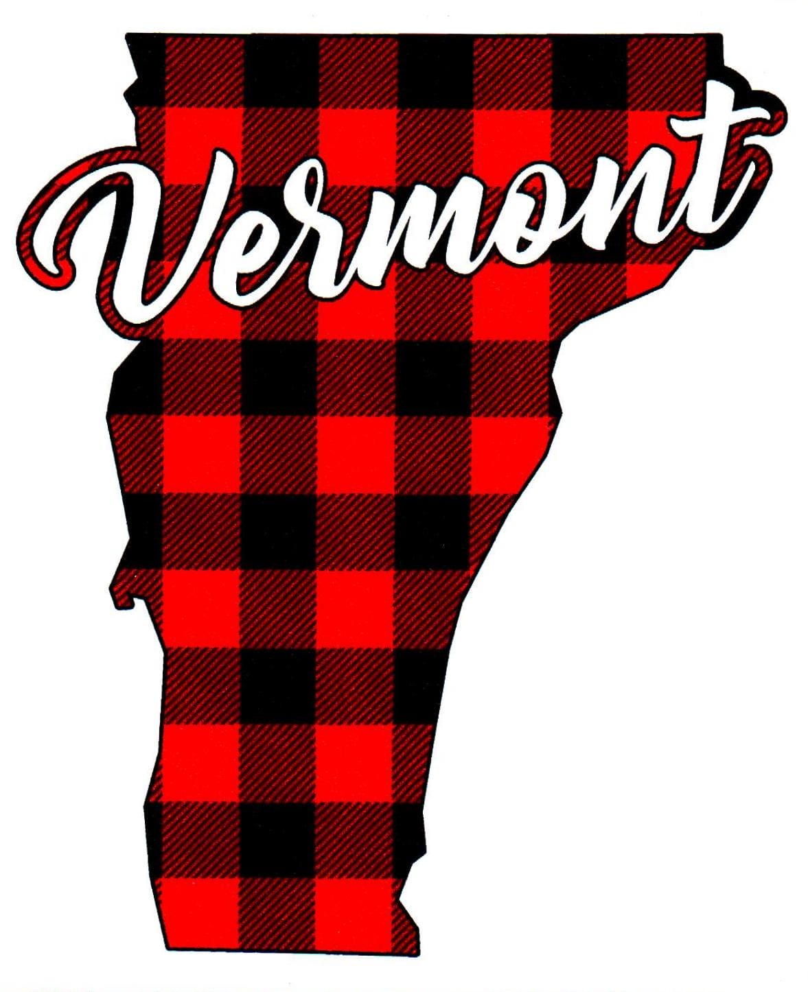 Vermont - Plaid State Sticker