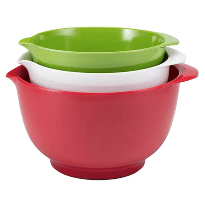 Mixing Bowls - 3pc Set Red/White/Green