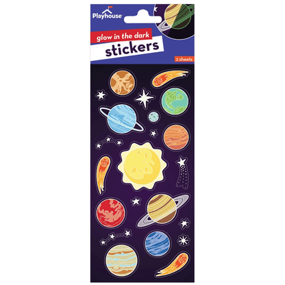 Solar System Planet Stickers - Glow in the Dark!