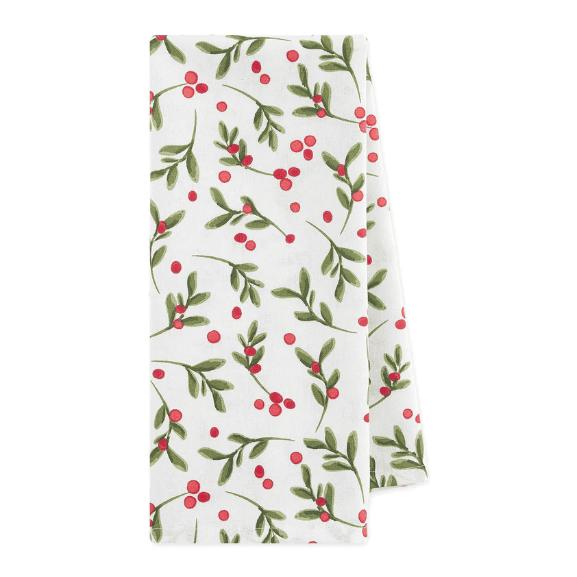 Under the Mistletoe Dishtowel -