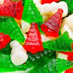 Christmas Gummy Snowmen and Trees -