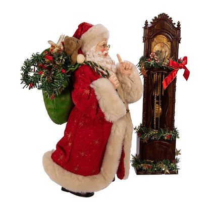 Fabriché Santa With Clock - 2-Piece Set - Shelburne Country Store