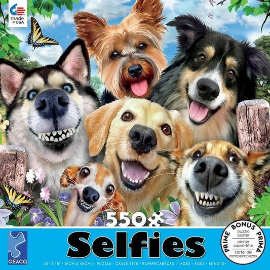 Selfies: Dog Dellight  550 Piece Jigsaw Puzzle - Shelburne Country Store