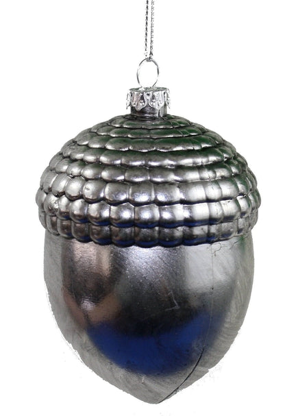 4 Inch Metallic Finish Acorn Ornament - Gold - Shelburne Country Store