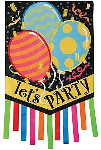 Lets Party Garden Applique  Flag - Shelburne Country Store