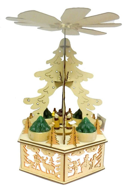 Lighted Alpine Windmill Carousel - - Shelburne Country Store