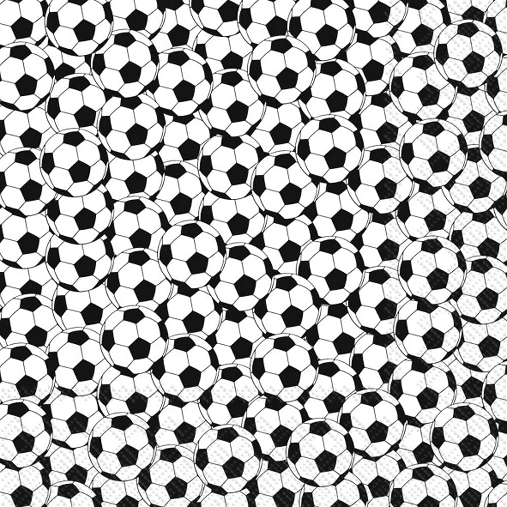 Soccer Black - Cocktail Napkin - Shelburne Country Store