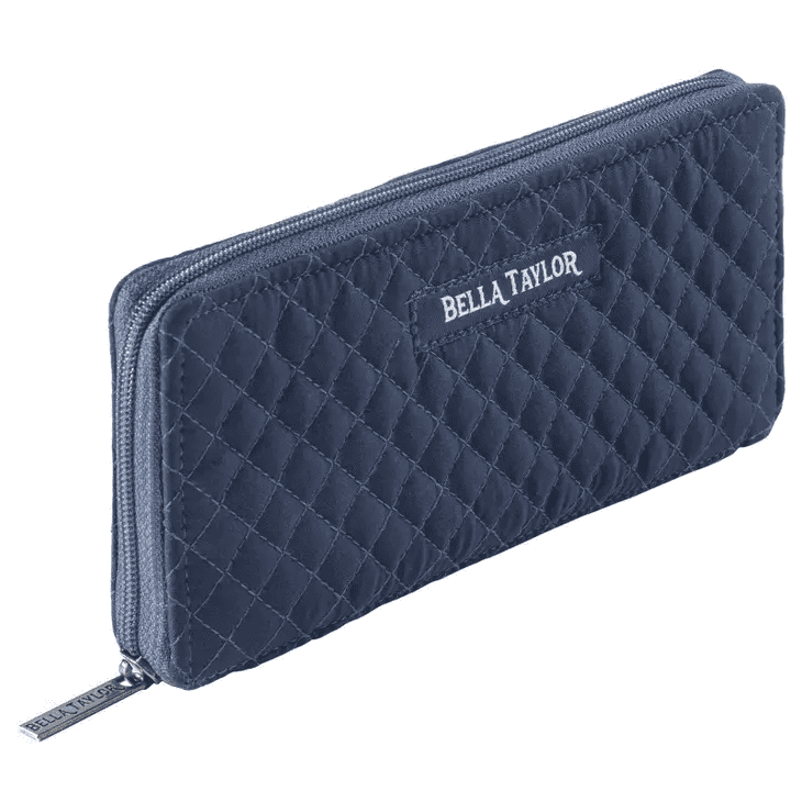 Solid Navy Rfid Slim Card Wallet - Shelburne Country Store