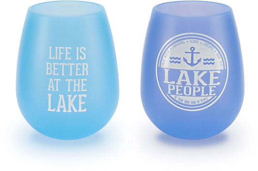 Lake People - 13 oz Silicone Wine Glasses - Shelburne Country Store