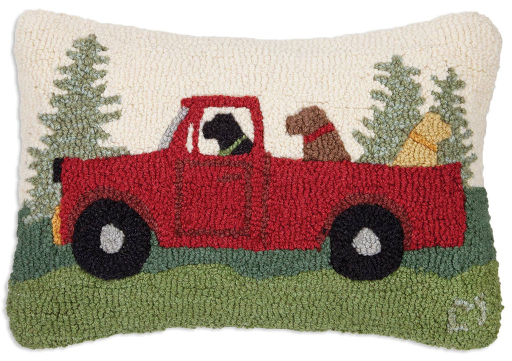 Chandler 4 Corners 14x20 Hook Pillow Truck in Trees