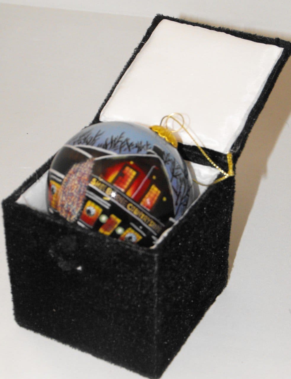 Hand Painted Glass Globe Ornament - Steamship Ticonderoga At The Shelburne Museum - Shelburne Country Store