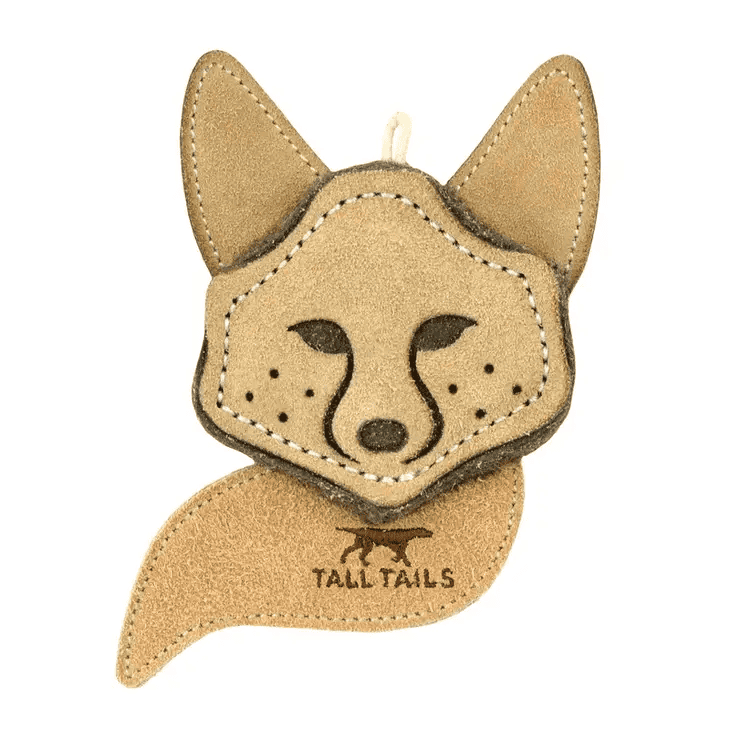 Natural Leather & Wool Fox Toy - 4" - Shelburne Country Store