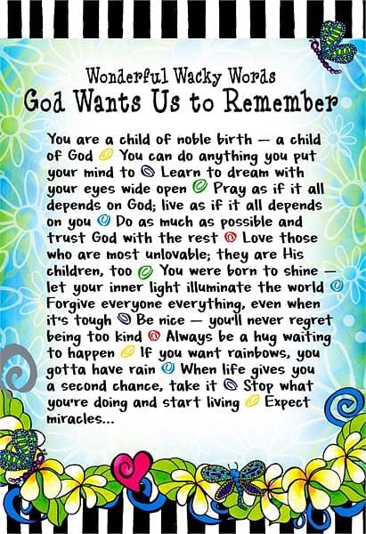 Wonderful Wacky Words God Wants Us to Remember - Shelburne Country Store