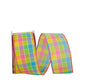 Colorful Stitch Check Wired Ribbon - Per Yard - Shelburne Country Store