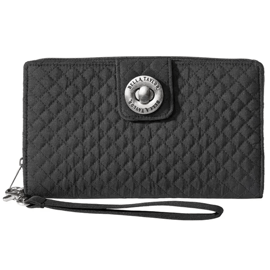 Solid Black RFID Cash System Wallet - Shelburne Country Store