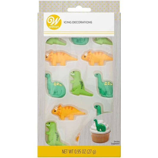 Green and Orange Dinosaur Royal Icing Decorations - Shelburne Country Store