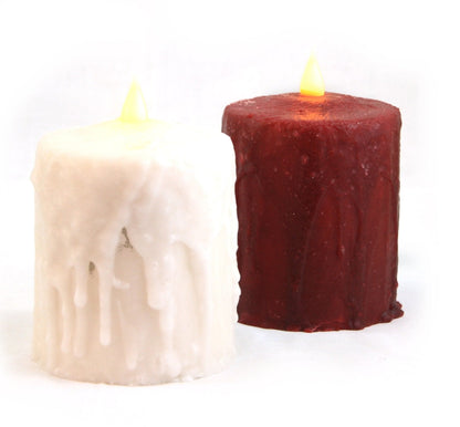 One Wick Waxed LED Candle - - Shelburne Country Store