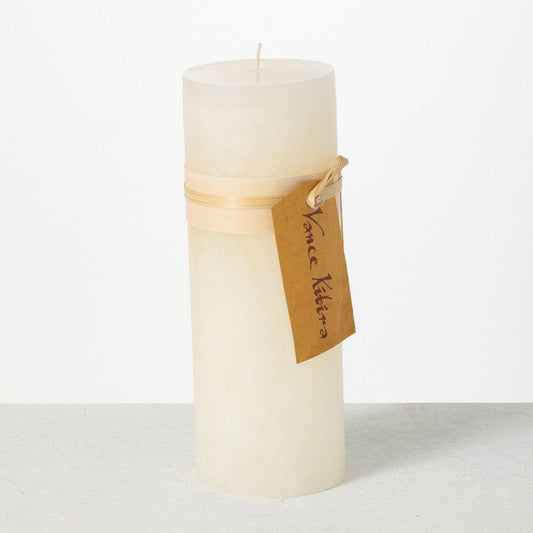 Timber Pillar Candle  9x3.25 White - Shelburne Country Store