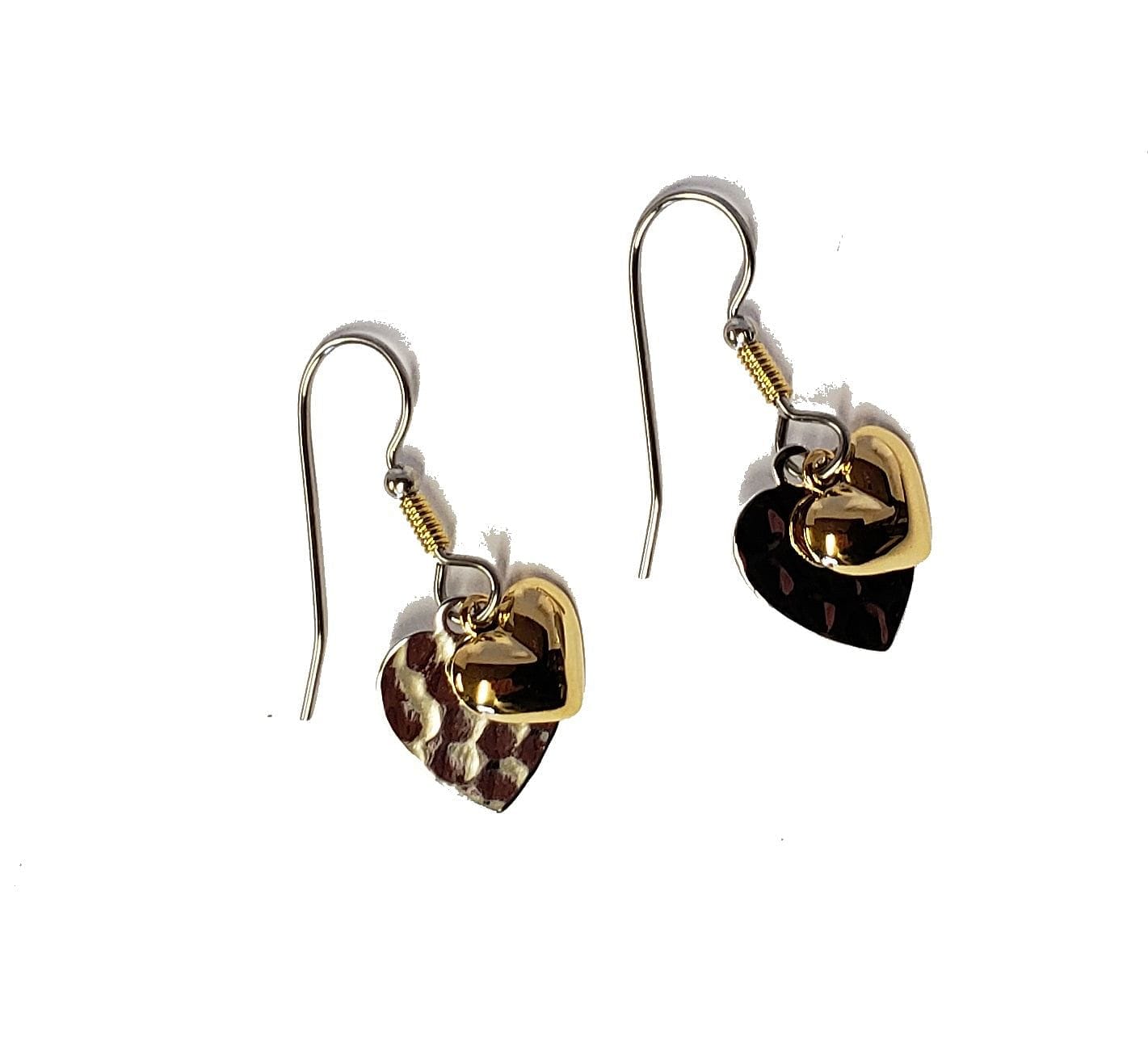 Layered Hearts with Wire Wrap Earrings - Shelburne Country Store