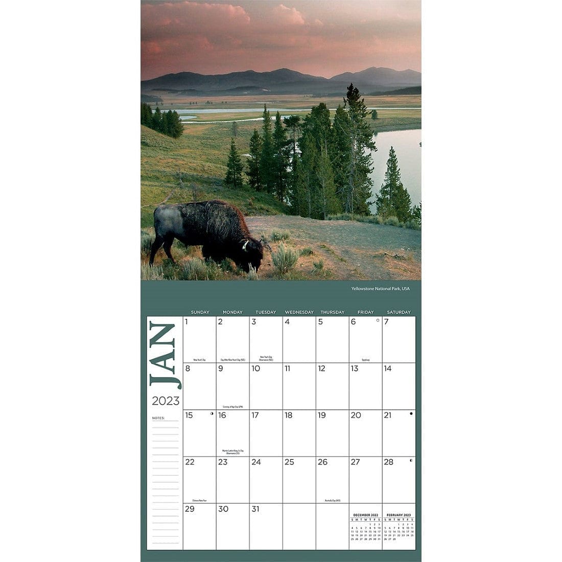National Parks 2023 Wall Calendar - Shelburne Country Store