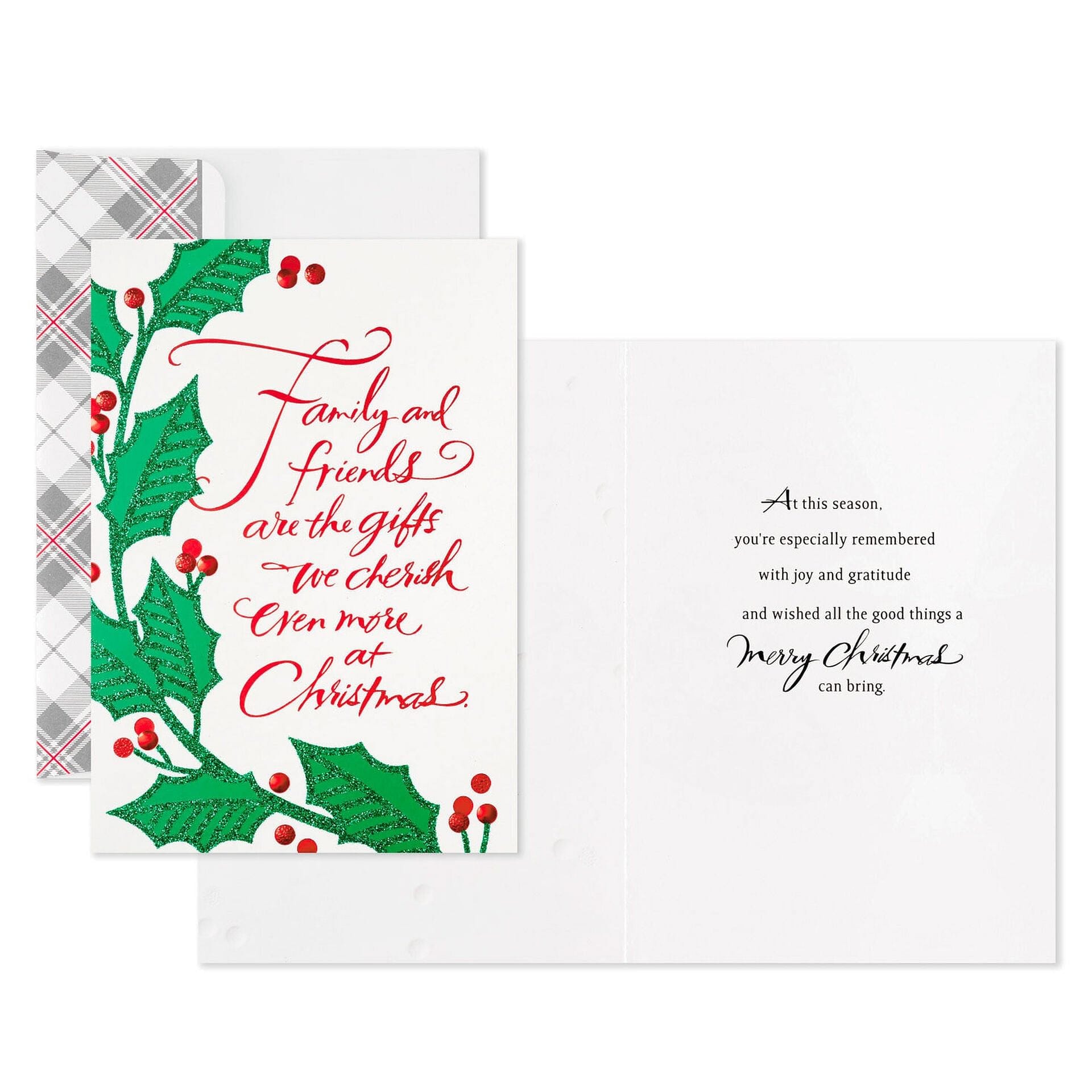 Holly and Berry Garland Boxed Christmas Cards - Set of 16 - Shelburne Country Store