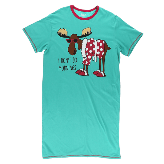 Don't Do Mornings Moose Sleepshirt - Shelburne Country Store