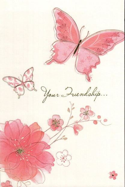 Friendship Card - Pink Butterflies - Shelburne Country Store